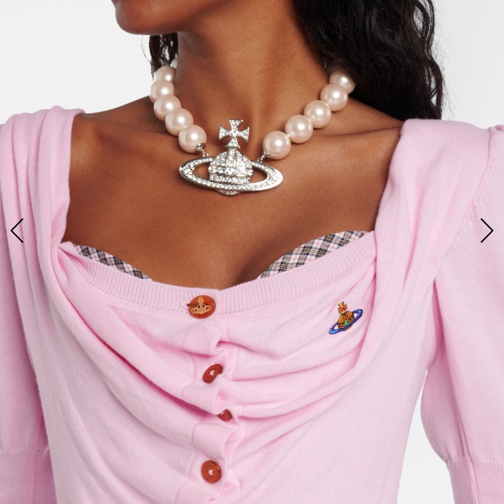 Vivienne Westwood Bea Corset cotton and cashmere cardigan